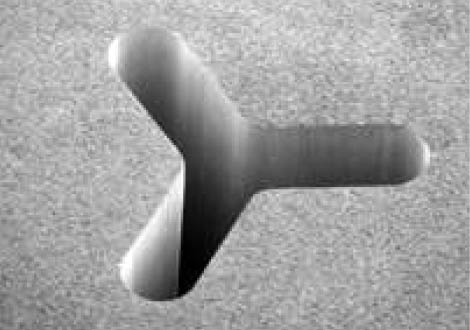 Y-shaped hole SEM picture